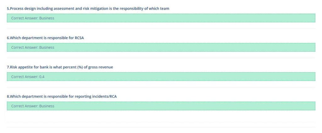 Enterprise Risk Management Exam Question and Correct Answer