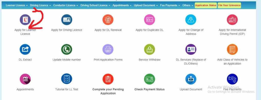 Apply for Learner Licence